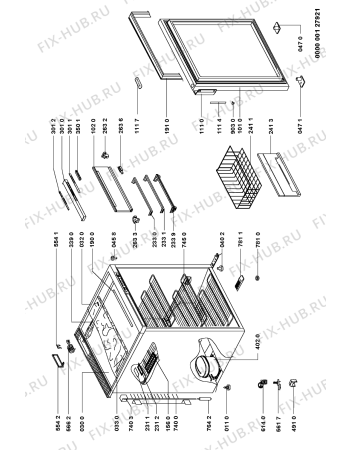 Схема №1 AFB 433/G с изображением Сосуд для холодильника Whirlpool 481245819165