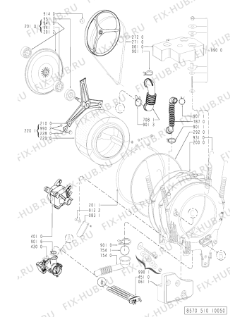 Схема №1 FL 5105 с изображением Обшивка для стиралки Whirlpool 481245211712