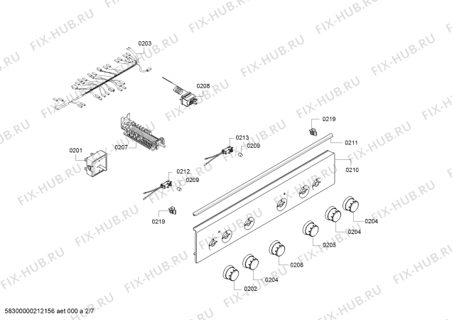 Схема №3 FRMS144LIL с изображением Переключатель режимов для электропечи Bosch 12024470