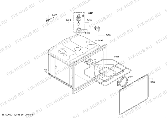 Схема №1 B44S32N5GB с изображением Панель управления для электропечи Bosch 11013743