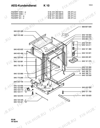 Взрыв-схема посудомоечной машины Aeg FAV4230I-P - Схема узла Housing 001