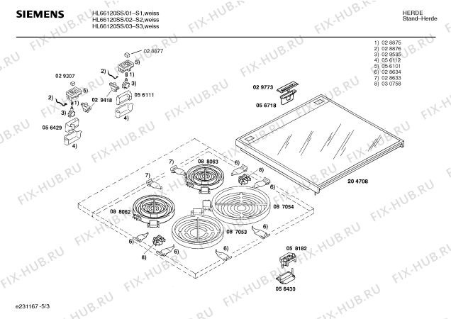 Схема №2 HL66120NN с изображением Инструкция по эксплуатации для плиты (духовки) Siemens 00514463