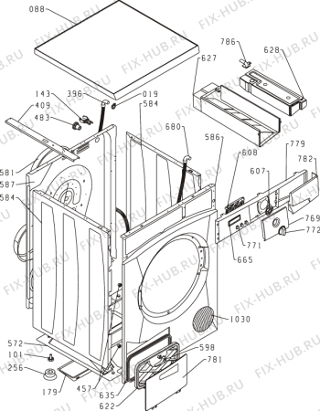 Схема №1 DRY73CS-1 (235566, SPK3) с изображением Обшивка для стиральной машины Gorenje 235873