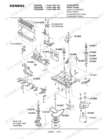 Схема №2 RS252R6 с изображением Корпусная детали Siemens 00793250