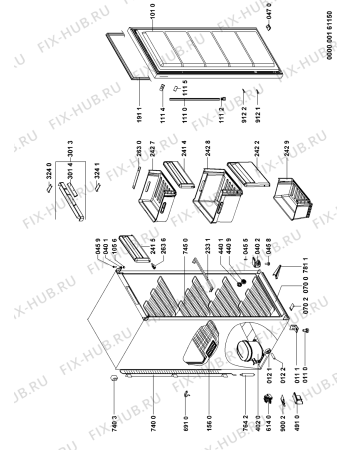 Схема №1 MSG 202 ECO A+ с изображением Вложение для холодильной камеры Whirlpool 481246049666