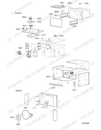 Схема №1 BPH 6302 IN с изображением Фиксатор для плиты (духовки) Whirlpool 481240449681