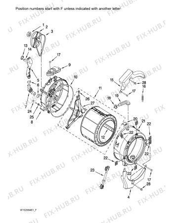 Взрыв-схема стиральной машины Whirlpool 3LCHW9100WQ (F092260) - Схема узла