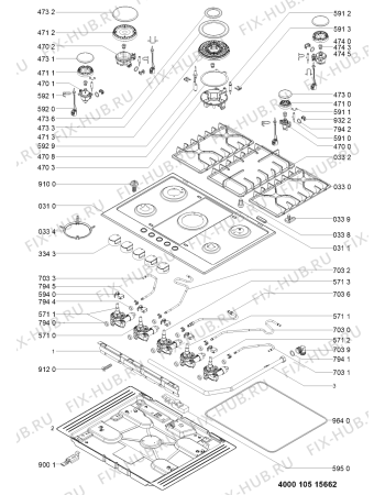 Схема №1 AKT797IX4 (F091963) с изображением Инструкция по эксплуатации для плиты (духовки) Indesit C00368948