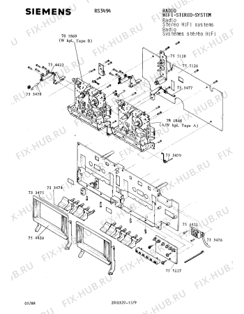 Схема №4 RS3494 с изображением Сервисная инструкция для телевизора Siemens 00535243