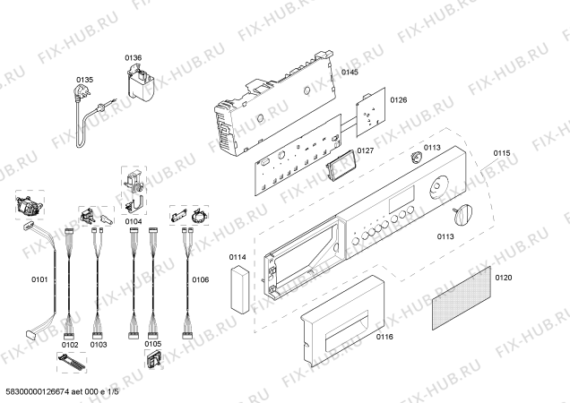 Схема №1 WIS28120FF Logixx 7 с изображением Краткая инструкция для стиральной машины Bosch 00731765