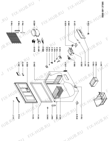 Схема №1 ICF300 EG с изображением Сосуд для холодильника Whirlpool 480132101368