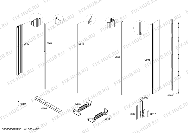 Схема №3 RF463201 с изображением Силовой модуль для холодильника Bosch 00703812