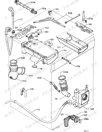 Взрыв-схема стиральной машины Privileg 018614 8 - Схема узла Hydraulic System 272