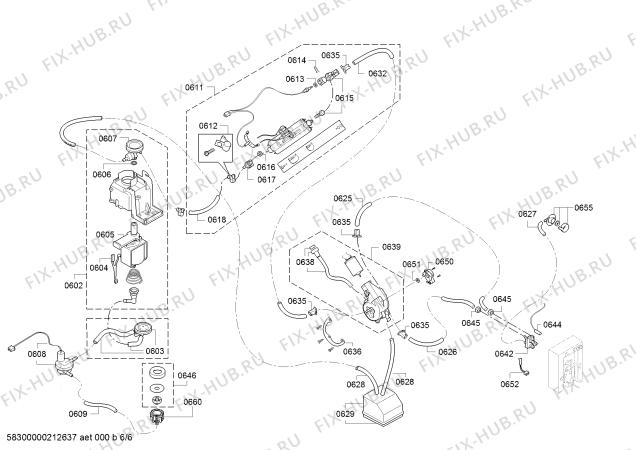 Взрыв-схема кофеварки (кофемашины) Gaggenau CM470711 - Схема узла 06