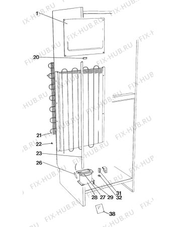 Взрыв-схема холодильника Zanussi Z6395 - Схема узла C10 Cold, users manual