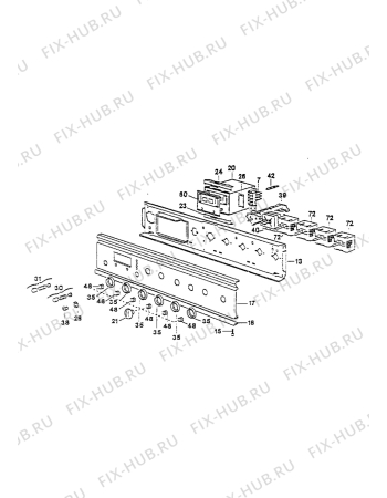 Взрыв-схема плиты (духовки) Electrolux EK6463/1 - Схема узла Command panel 037