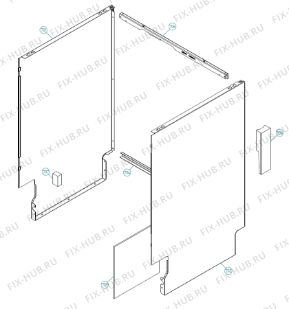 Взрыв-схема посудомоечной машины Gorenje D5253 SOF FI TW   -Titanium (900001412, DW70.3) - Схема узла 07