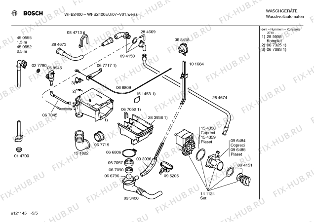 Взрыв-схема стиральной машины Bosch WFB2400EU - Схема узла 05