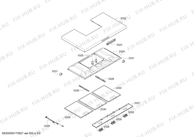 Взрыв-схема вытяжки Bosch DWB098U50 Bosch - Схема узла 03