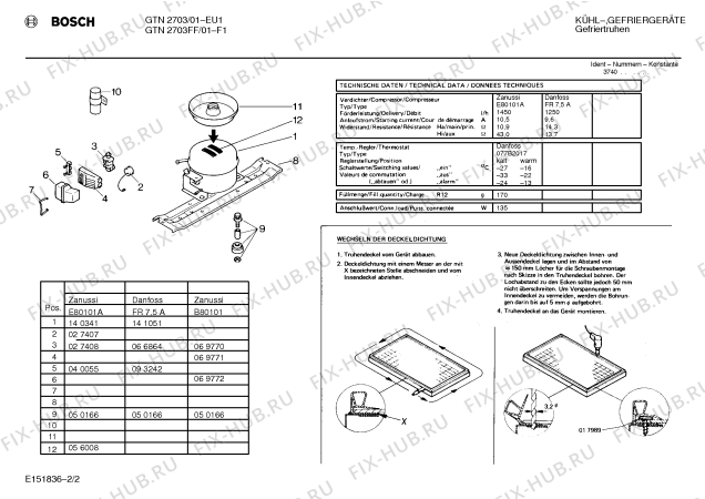 Взрыв-схема холодильника Bosch GTN2703 - Схема узла 02