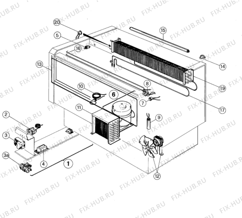 Взрыв-схема холодильника Electrolux SAMBA125 - Схема узла Functional parts