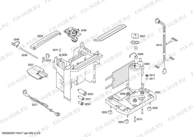 Взрыв-схема кондиционера Bosch PAM0520 - Схема узла 02