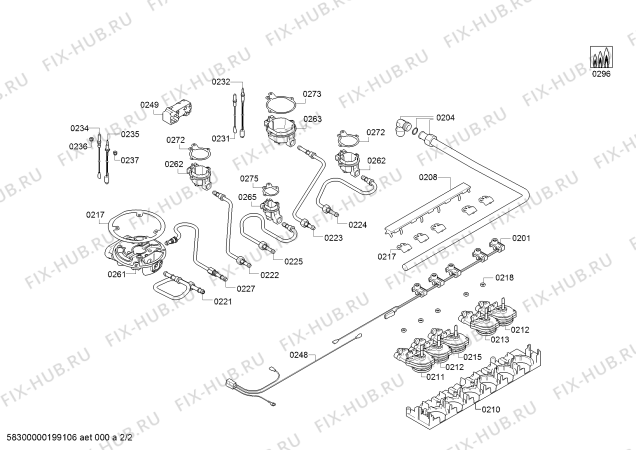 Взрыв-схема плиты (духовки) Bosch PCS7A5C90D MS 75F 4G+1W FLAG 5KW BOSCH SV - Схема узла 02