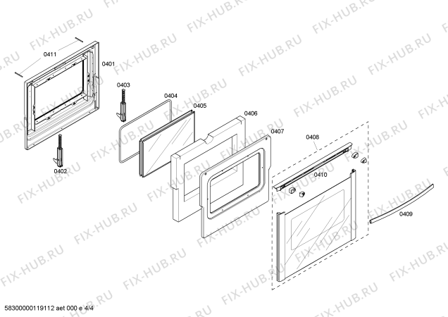 Схема №1 HES3052U с изображением Переключатель для плиты (духовки) Bosch 00606002