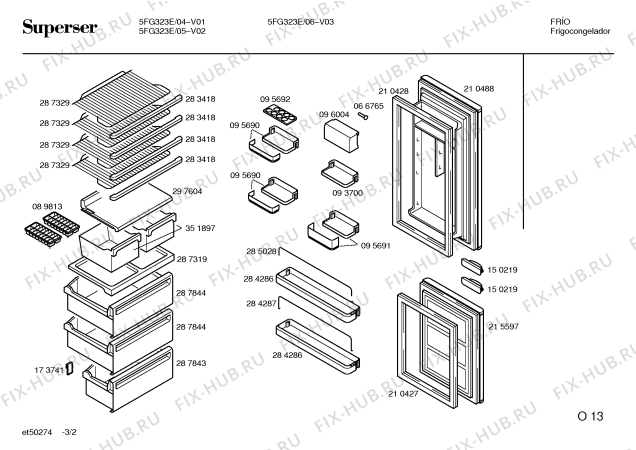 Схема №1 5FG323E с изображением Инструкция по эксплуатации для холодильной камеры Bosch 00524512