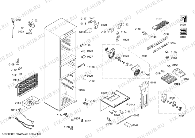 Схема №3 KK28F46S0W с изображением Дверь для холодильника Siemens 00712456