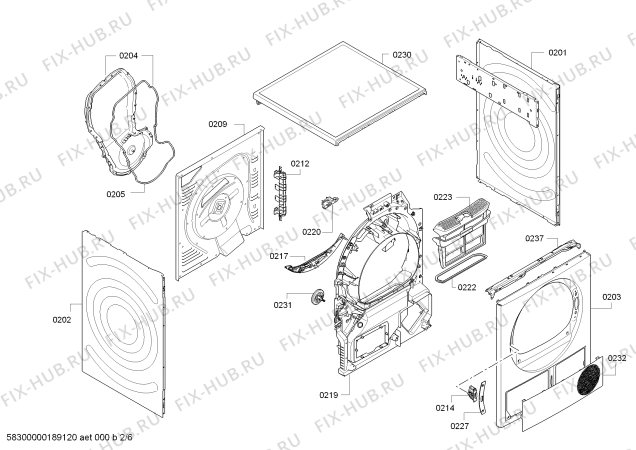 Схема №2 WTW83469IT selfCleaning Condenser с изображением Инструкция по эксплуатации для сушильной машины Bosch 18015040