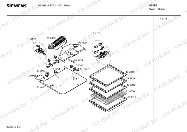 Схема №1 HL56229SC с изображением Инструкция по эксплуатации для духового шкафа Siemens 00590884