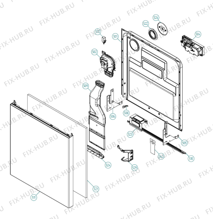 Схема №2 D5143 XXL DK   -SS Bi Soft (337784, DW70.5) с изображением Сенсорная панель для посудомойки Gorenje 103702