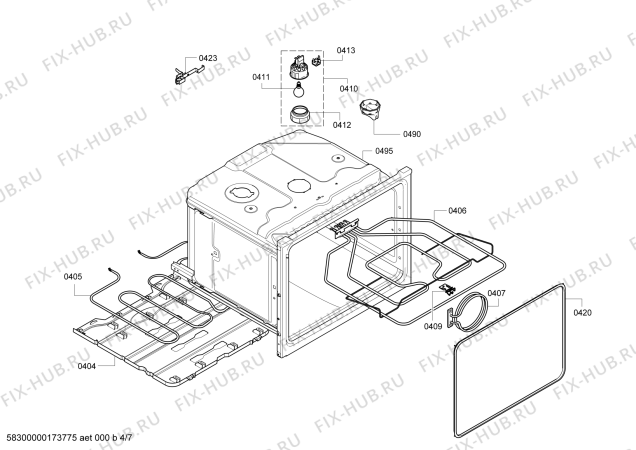 Схема №2 B85H42N3MC с изображением Панель управления для плиты (духовки) Bosch 00744680