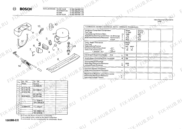 Взрыв-схема холодильника Bosch 0702254870 KS251ELW - Схема узла 02