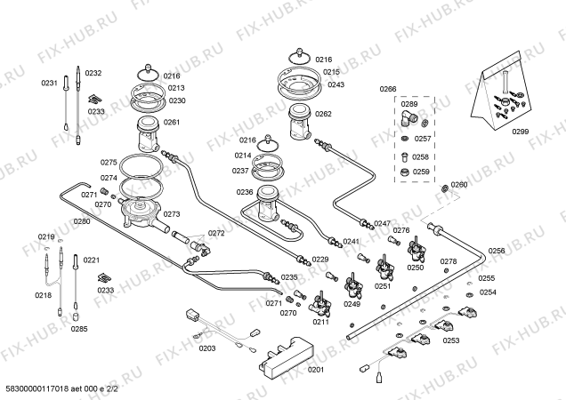Схема №1 T25T8N0 с изображением Блок подключения для плиты (духовки) Bosch 00604651