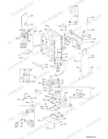 Схема №3 ADL 931 WH с изображением Насос (помпа) для посудомойки Whirlpool 481236018389