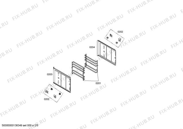 Схема №2 P1HEB49022 с изображением Крышка для плиты (духовки) Bosch 00615932