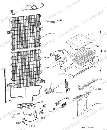 Взрыв-схема холодильника Aeg S75348KG98 - Схема узла Cooling system 017