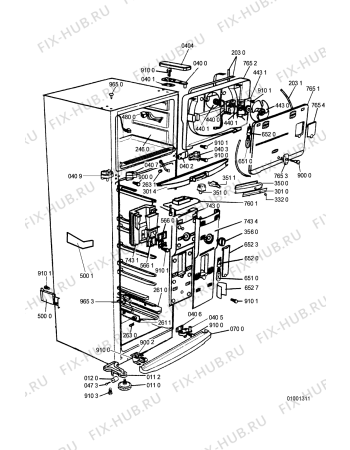 Схема №1 RBF 37/I с изображением Сенсорная панель для холодильника Whirlpool 481245268033