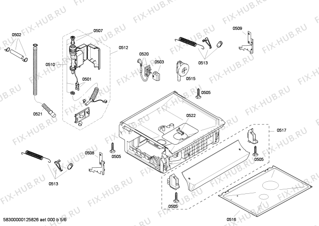 Взрыв-схема посудомоечной машины Bosch SGS56E22EU - Схема узла 05