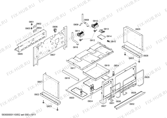 Схема №1 PG486GEBLP с изображением Коллектор для электропечи Bosch 00474915