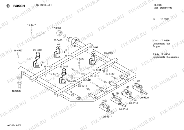 Взрыв-схема плиты (духовки) Bosch HSV142BEU - Схема узла 05