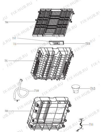 Взрыв-схема посудомоечной машины Gorenje GS63314XS (369310, GORENJE#9) - Схема узла 07