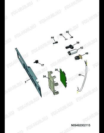 Взрыв-схема стиральной машины Electrolux EDE5385 - Схема узла Electrical equipment