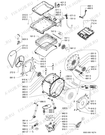 Схема №1 WAT 8575 с изображением Модуль (плата) для стиралки Whirlpool 481075158976