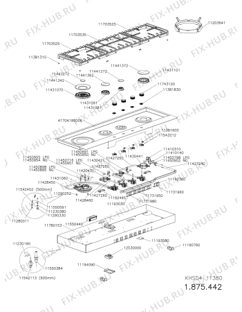 Схема №1 KHSD411380 (F096192) с изображением Всякое для плиты (духовки) Indesit C00417964