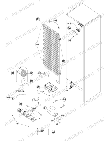 Схема №3 WTH 5244 NFX AQUA с изображением Фитинг для холодильника Whirlpool 482000021057