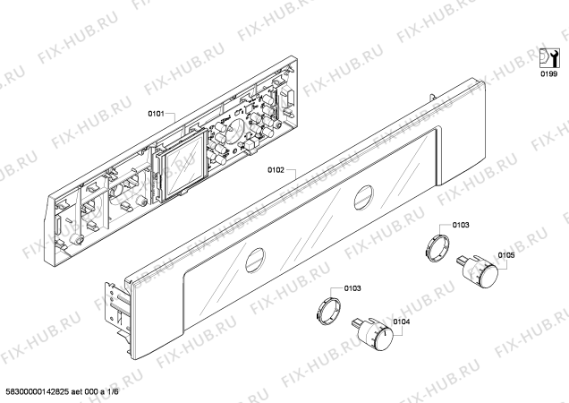 Схема №2 HBN5450UC с изображением Интерфейс для плиты (духовки) Bosch 00681273