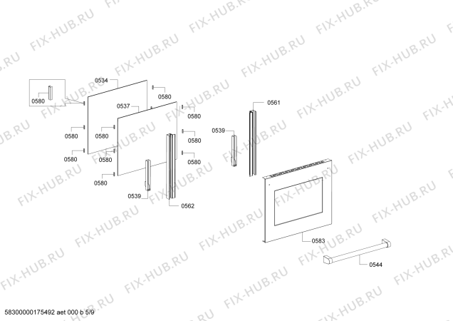 Схема №3 SOH25G2S0N с изображением Цокольная панель для плиты (духовки) Bosch 00701605